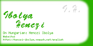 ibolya henczi business card